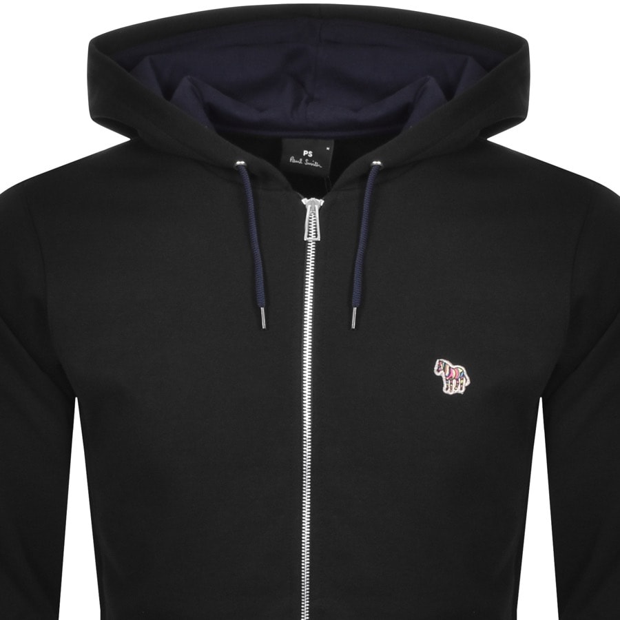 Alternative Image for ProductPS By Paul Smith Regular Full Zip Hoodie Black2